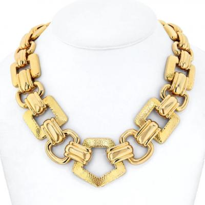 David Webb DAVID WEBB 18K YELLOW GOLD LARGE OPEN LINK ANCIENT WORLD NECKLACE