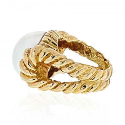 David Webb DAVID WEBB 18K YELLOW GOLD MABE PEARL RING