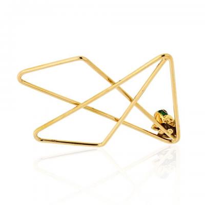 David Webb DAVID WEBB 18K YELLOW GOLD MONEY CLIP WITH A LITTLE FROG JEWELRY