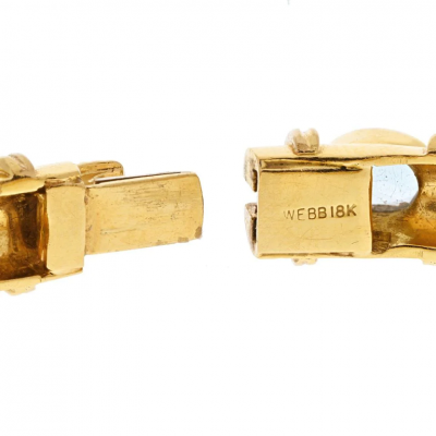 David Webb DAVID WEBB 18K YELLOW GOLD SEMI PRECIOUS COLOR STONE BANGLE BRACELET