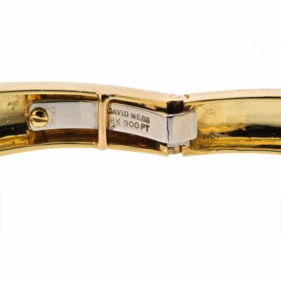 David Webb DAVID WEBB 18K YELLOW GOLD TWO MONKEYS CUFF BRACELET