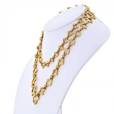 David Webb DAVID WEBB 18K YELLOW GOLD VINTAGE CHAIN LINK NECKLACE