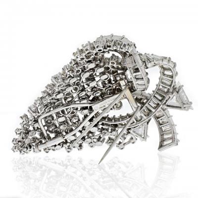 David Webb DAVID WEBB 1960S IMPRESSIVE 25 CARAT DIAMOND CLUSTER BROOCH