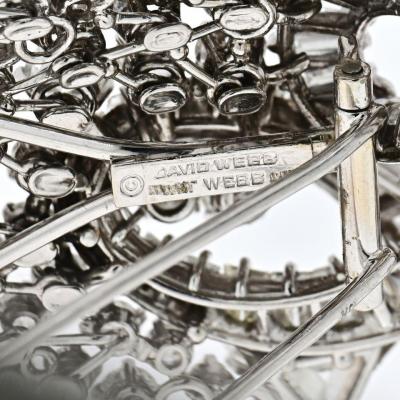 David Webb DAVID WEBB 1960S IMPRESSIVE 25 CARAT DIAMOND CLUSTER BROOCH