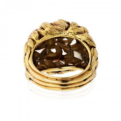 David Webb DAVID WEBB 1970S 18K YELLOW GOLD SWIRL RING