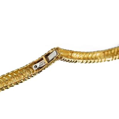 David Webb DAVID WEBB HINGE COLLAR PLATINUM 18K YELLOW GOLD 2 50 CARAT DIAMOND NECKLACE