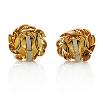 David Webb DAVID WEBB MABE PEARL 18K YELLOW GOLD CLIP EARRINGS
