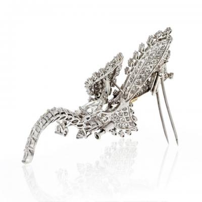 David Webb DAVID WEBB PLATINUM 18 92 CTS DIAMOND FLOWER BROOCH