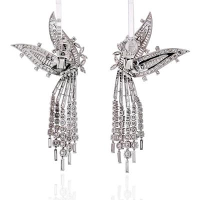 David Webb DAVID WEBB PLATINUM 18K WHITE GOLD DAY AND NIGHT 50 CARAT DIAMOND EARRINGS