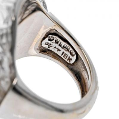 David Webb DAVID WEBB PLATINUM 18K WHITE GOLD ROCK CRYSTAL