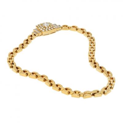 David Webb DAVID WEBB PLATINUM 18K YELLOW GOLD 6 40CTTW DIAMOND CHOKER NECKLACE