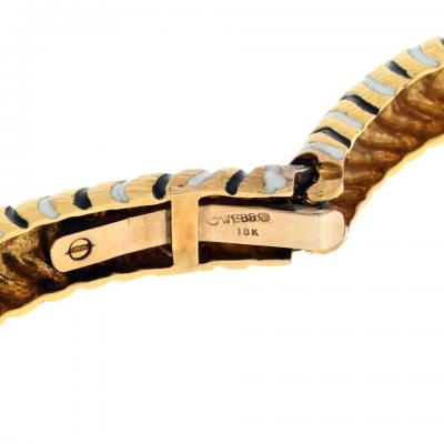 David Webb DAVID WEBB PLATINUM 18K YELLOW GOLD BANGLE BRACELET