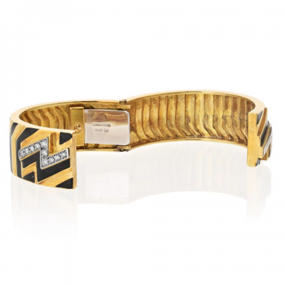 David Webb DAVID WEBB PLATINUM 18K YELLOW GOLD BRACELET