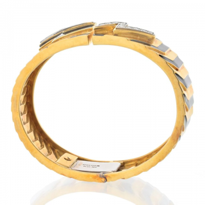 David Webb DAVID WEBB PLATINUM 18K YELLOW GOLD BRACELET