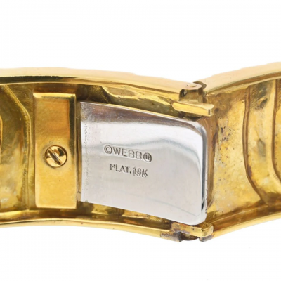 David Webb DAVID WEBB PLATINUM 18K YELLOW GOLD BRACELET