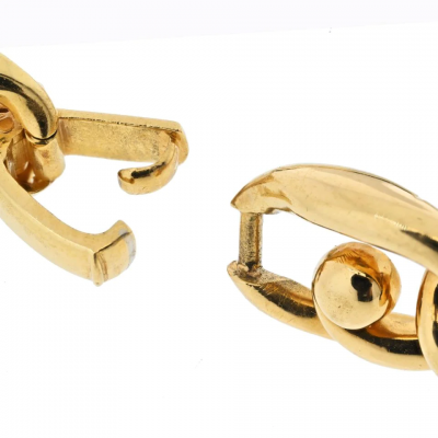 David Webb DAVID WEBB PLATINUM 18K YELLOW GOLD DINNER ROLL NECKLACE