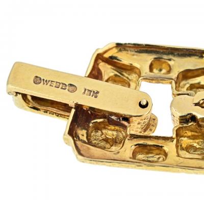 David Webb DAVID WEBB PLATINUM 18K YELLOW GOLD LARGE ANCIENT WORLD OPEN LINK NECKLACE