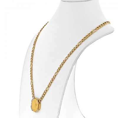 David Webb DAVID WEBB PLATINUM 18K YELLOW GOLD NECKLACE