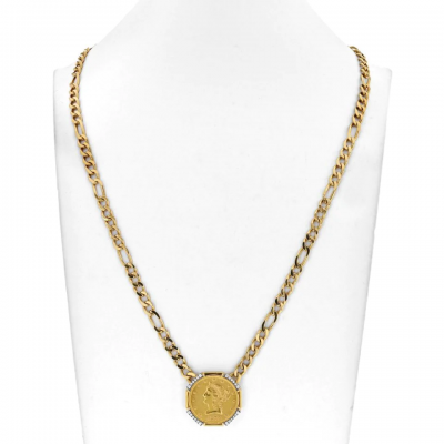 David Webb DAVID WEBB PLATINUM 18K YELLOW GOLD NECKLACE