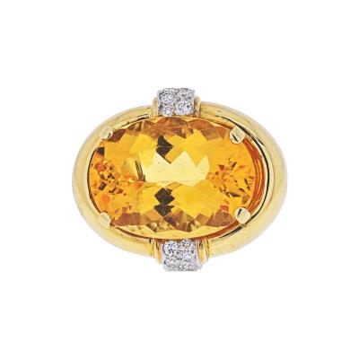 David Webb DAVID WEBB PLATINUM 18K YELLOW GOLD RING