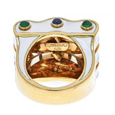 David Webb DAVID WEBB PLATINUM 18K YELLOW GOLD RING