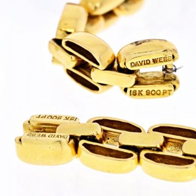 David Webb DAVID WEBB PLATINUM 18K YELLOW GOLD RUBY AND DIAMOND LINK CHAIN NECKLACE