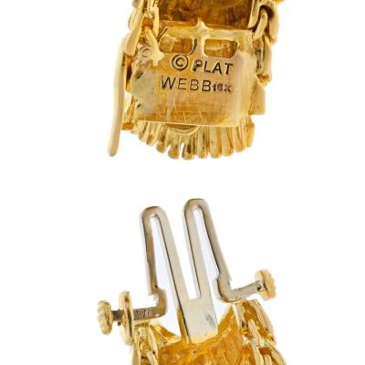 David Webb DAVID WEBB PLATINUM 18K YELLOW GOLD SCALLOPED DIAMOND BRACELET