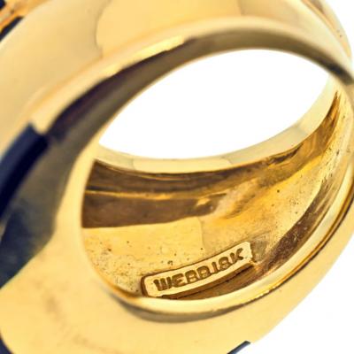 David Webb DAVID WEBB PLATINUM 18K YELLOW GOLD SINGLE ROUND DIAMOND BEZEL