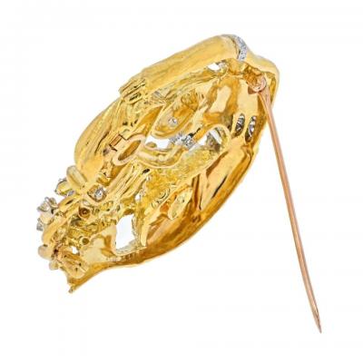 David Webb DAVID WEBB PLATINUM 18K YELLOW GOLD ZODIAC AQUARIUS PENDANT