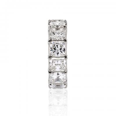 David Webb DAVID WEBB PLATINUM RADIANT CUT DIAMOND 12 92 CARAT ETERNITY BAND