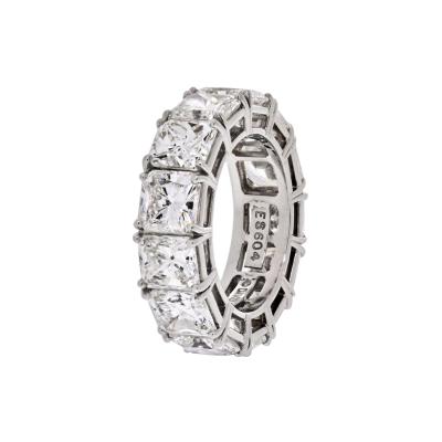 David Webb DAVID WEBB PLATINUM RADIANT CUT DIAMOND 12 92 CARAT ETERNITY BAND