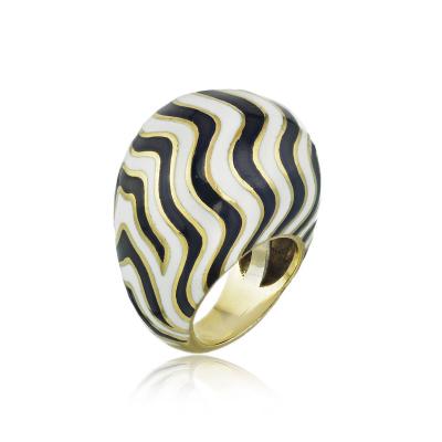 David Webb David Webb 18K Gold Bombe Zebra Ring