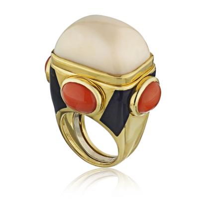 David Webb David Webb 18K Gold Coral Dome Ring