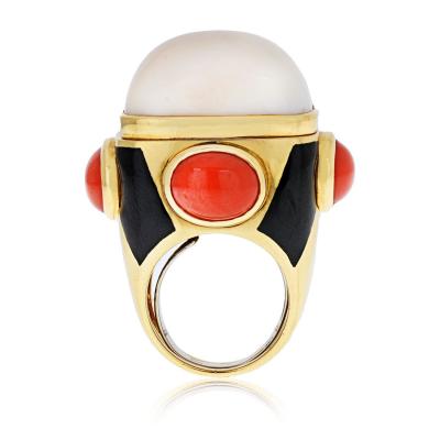 David Webb David Webb 18K Gold Coral Dome Ring
