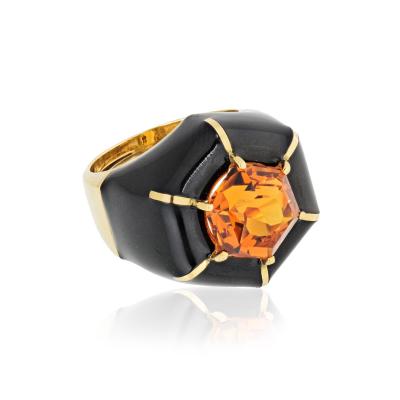 David Webb David Webb 18K Gold Hexagon Ring