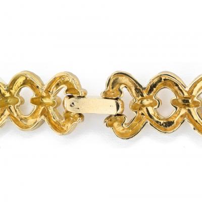 David Webb David Webb 18K Yellow Gold Hammered Link Long Convertible Necklace