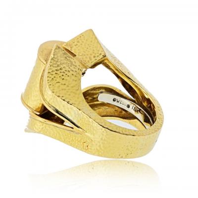 David Webb David Webb 18K Yellow Gold Sculptural Ring