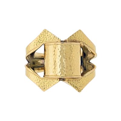 David Webb David Webb 18K Yellow Gold Sculptural Ring