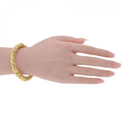 David Webb David Webb 18K Yellow Gold Twisted Bangle Bangle Bracelet