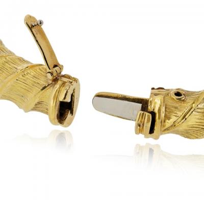 David Webb David Webb 18K Yellow Gold Twisted Bangle Bangle Bracelet