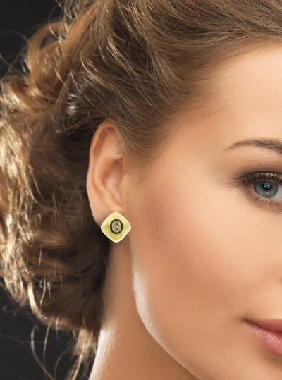 David Webb David Webb Fancy Colored Diamond Earrings