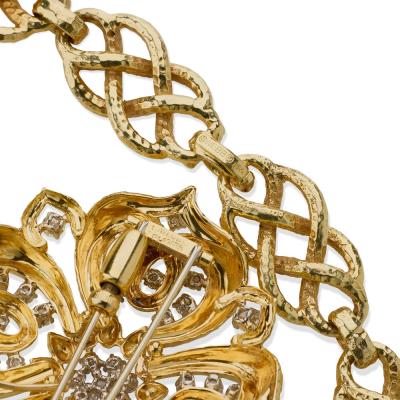 David Webb David Webb Hammered Pendant Necklace