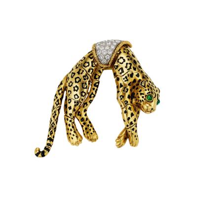 David Webb David Webb Leopard Brooch