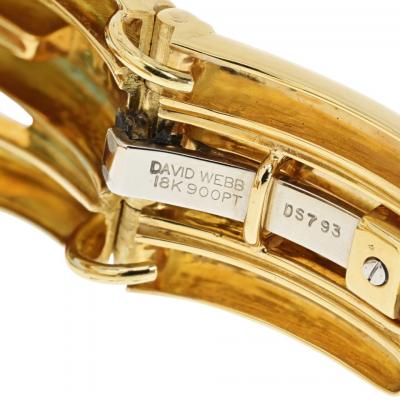 David Webb David Webb Notre Dame 18K Yellow Gold Aquamarine And Diamond Bracelet