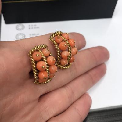 David Webb David Webb Pink Coral Shrimp Earrings
