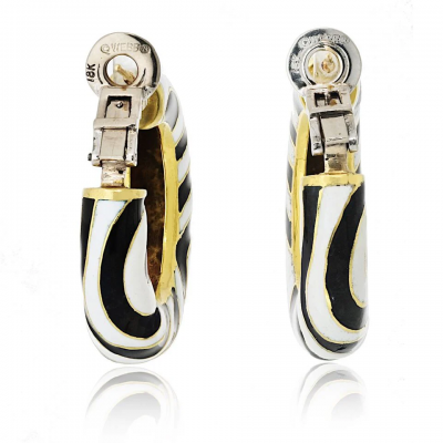David Webb David Webb Platinum 18K Yellow Gold Earrings