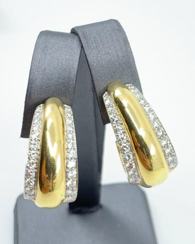 David Webb David Webb gold Diamond Earrings