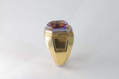 David Webb Webb Tanzanite and Diamond Ring