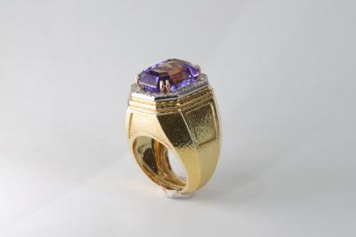 David Webb Webb Tanzanite and Diamond Ring