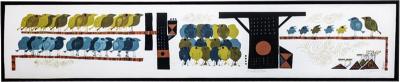 David Weidman Large 1960s Family of Birds Signed Handcrafted Silkscreen by David Weidman